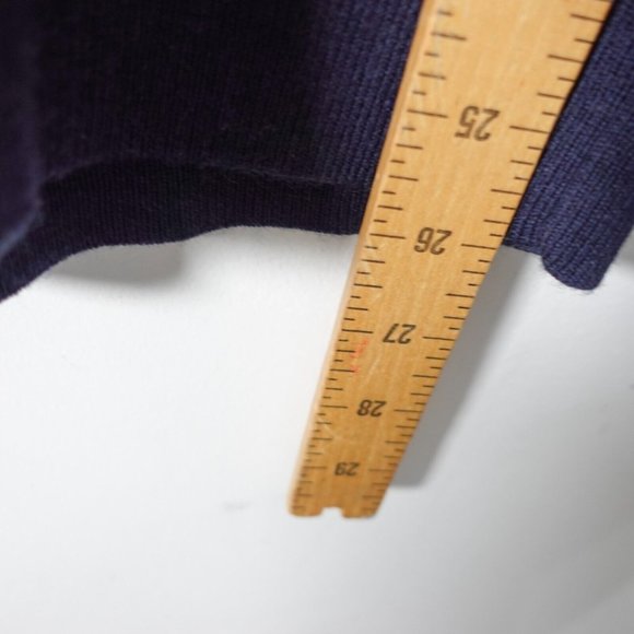 Navy Blue Merino Wool Sweater Mens Large Classic Soft 1/4 Zip BANANA REPUBLIC - Picture 4 of 11